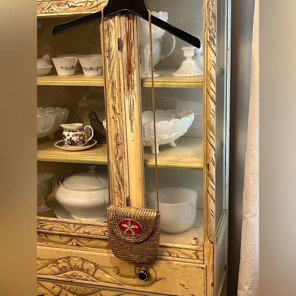 Woven Tan Crossbody Bag with Starfish Accent - Picture 5 of 5